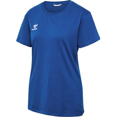 Maglietta donna hummel cotone biologico blu vestibilità regolare Maglietta donna hummel cotone biologico blu vestibilità regolare