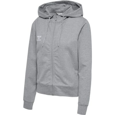 HUMMEL Hmlgo 2.0 Felpa con Cappuccio e Zip Donna - Grigio Mélange - Felpe HUMMEL Hmlgo 2.0 Felpa con Cappuccio e Zip Donna - Grigio Mélange - Felpe