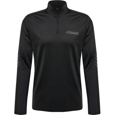 hummel Herren Jacke Hmlte Strength Pl Half Zip - Svart - S hummel Herren Jacke Hmlte Strength Pl Half Zip - Svart - S