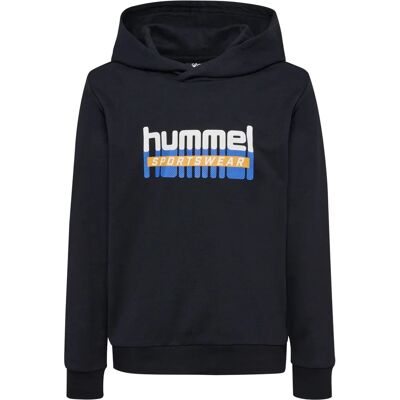 Hummel Tukas Hoodie - Unisex Kinder Kapuzensweat - Schwarz - 128 Hummel Tukas Hoodie - Unisex Kinder Kapuzensweat - Schwarz - 128