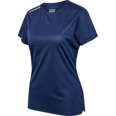 HUMMEL Hmlrun Jersey S/s Kvinnor Svart Iris - Jersey HUMMEL Hmlrun Jersey S/s Kvinnor Svart Iris - Jersey