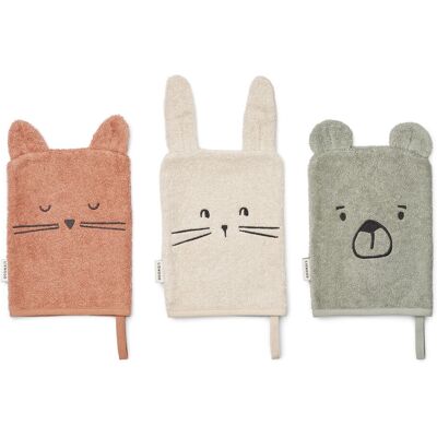 Liewood Sylvester Ekologiska Bomulls Tvättlappar - 3-Pack Liewood Sylvester Ekologiska Bomulls Tvättlappar - 3-Pack