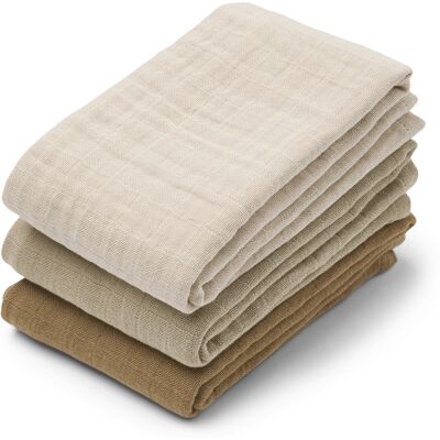 Liewood Lingettes en Mousseline pour bébé - Sandy Mix - Bio, Polyvalent, Certifié Liewood Lingettes en Mousseline pour bébé - Sandy Mix - Bio, Polyvalent, Certifié
