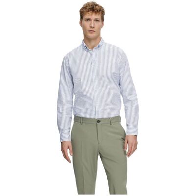 Selected Homme Slimrick-poplin Blå L Skjorte - Skjorte Selected Homme Slimrick-poplin Blå L Skjorte - Skjorte