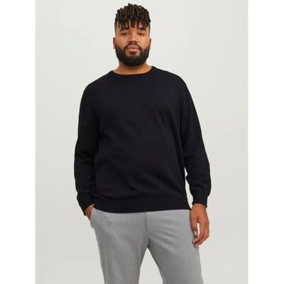 Jack & Jones Jjebasic sweter dzianinowy z okrągłym dekoltem pls (12250588-4403758) czarny Jack & Jones Jjebasic sweter dzianinowy z okrągłym dekoltem pls (12250588-4403758) czarny