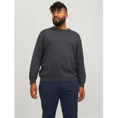 Jack & Jones Jjebasic sweter dzianinowy z okrągłym dekoltem pls (12250588-4403759) ciemnoszary melange Jack & Jones Jjebasic sweter dzianinowy z okrągłym dekoltem pls (12250588-4403759) ciemnoszary melange