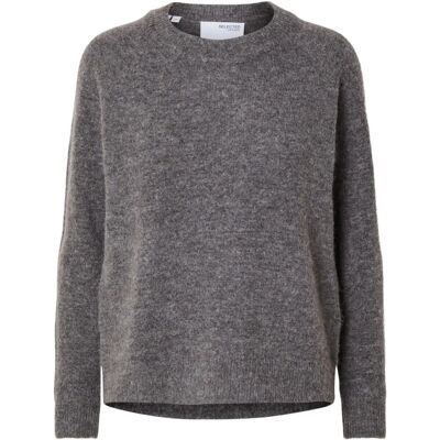 Wybrany sweter z okrągłym dekoltem z wełny (16074482) - Lulu Pullover (16074482-MediumGreyMelange) Wybrany sweter z okrągłym dekoltem z wełny (16074482) - Lulu Pullover (16074482-MediumGreyMelange)