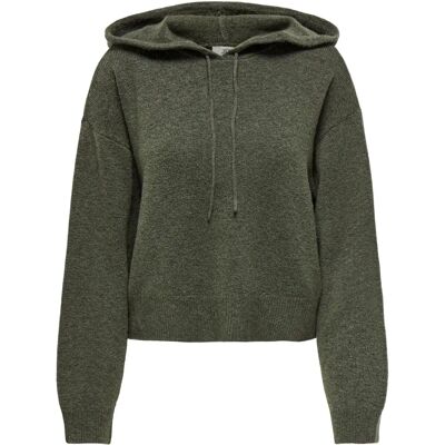 JDY Zielony Sweter z Dzianiny - Casual z Długim Rękawem JDY Zielony Sweter z Dzianiny - Casual z Długim Rękawem
