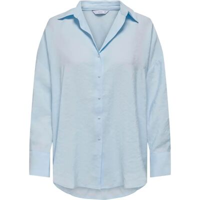 Onlzazima lockere Hemdbluse - Blau L - Freizeitbluse Onlzazima lockere Hemdbluse - Blau L - Freizeitbluse