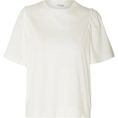 Selected FEMME - Model slfPenelope 2/4 Ruffle Tee - White - 36 Women Selected FEMME - Model slfPenelope 2/4 Ruffle Tee - White - 36 Women