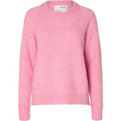 Selected Femme - Pull en maille Moonlite Mauve Melange - Coupe décontractée Selected Femme - Pull en maille Moonlite Mauve Melange - Coupe décontractée