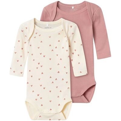 Name It Baby Body Beige/Rosa - 1,5J - Langarm Name It Baby Body Beige/Rosa - 1,5J - Langarm