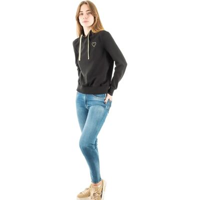 ONLNOLI Schwarze Kapuzenpullover Herz - Sweatshirt ONLNOLI Schwarze Kapuzenpullover Herz - Sweatshirt
