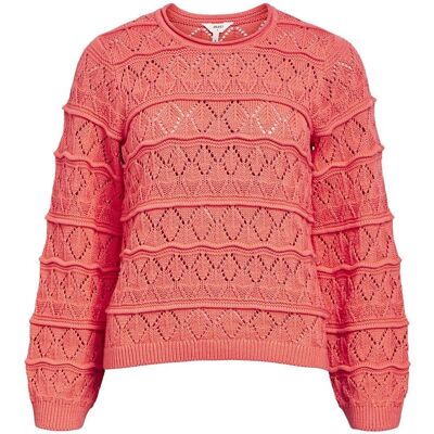 Object Objliva Model - Różowy sweter z dzianiny - Kobieta Object Objliva Model - Różowy sweter z dzianiny - Kobieta