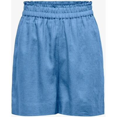 Only Shorts i linblanding - Blå - 36 Kvinner Only Shorts i linblanding - Blå - 36 Kvinner