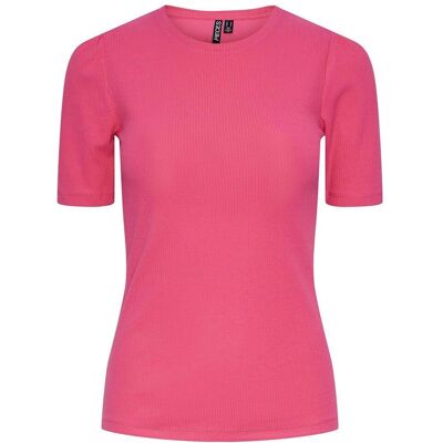 Pieces Rosa Puff ærmel T-shirt - Kvinder Pieces Rosa Puff ærmel T-shirt - Kvinder