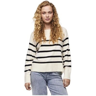 pieces Paita pcSia LS Knit Noos - Biały - T-shirt pieces Paita pcSia LS Knit Noos - Biały - T-shirt