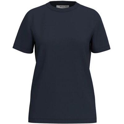 Selected FEMME - Model slfMyessential SS O-neck Tee - Blå - 42 Kvinder - T-shirt Selected FEMME - Model slfMyessential SS O-neck Tee - Blå - 42 Kvinder - T-shirt