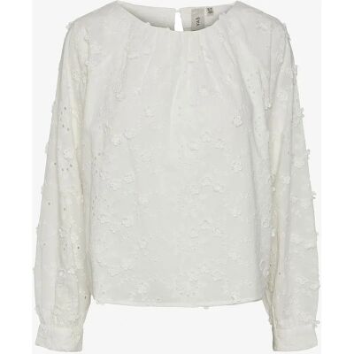 Y.A.S - Bluse yasMenusa LS Top S - Hvit - 34 Kvinne Top Y.A.S - Bluse yasMenusa LS Top S - Hvit - 34 Kvinne Top