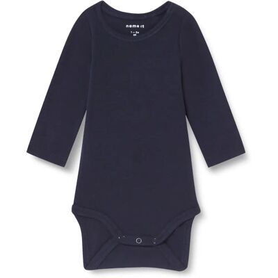 Name It Cuerpo Azul Cielo Oscuro L/ä - Algodón Orgánico y Modal Name It Cuerpo Azul Cielo Oscuro L/ä - Algodón Orgánico y Modal
