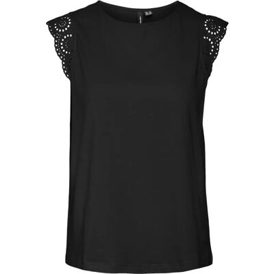Vero Moda Svart Bomullstopp - Top Vero Moda Svart Bomullstopp - Top