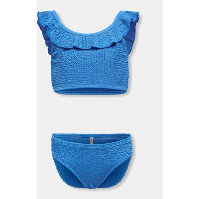 KIDS ONLY Kogtropes Struktur Bikini-Set - Ibiza Blau - 158-164 - Bikini KIDS ONLY Kogtropes Struktur Bikini-Set - Ibiza Blau - 158-164 - Bikini
