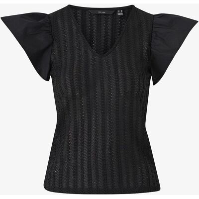 Vero Moda - Top vmNaja SS V-hals Top - Sort - Top Vero Moda - Top vmNaja SS V-hals Top - Sort - Top