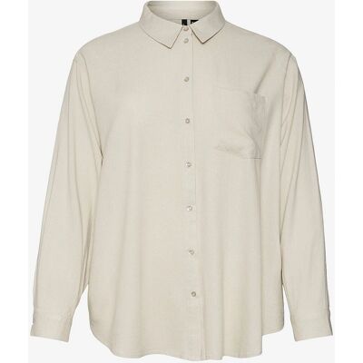 Vero Moda Curve - Linnedblanding LS Skjorte - Plusstørrelser Vero Moda Curve - Linnedblanding LS Skjorte - Plusstørrelser