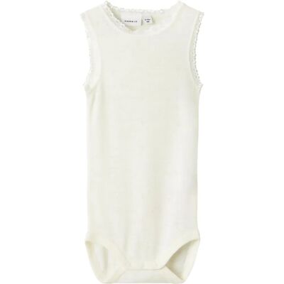 Name It Snow White Woll-Ärmelloses Baby-Body - Baby Body Name It Snow White Woll-Ärmelloses Baby-Body - Baby Body