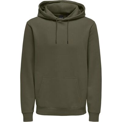 Only & Sons Major Brown Hoodie - Hættetrøje Only & Sons Major Brown Hoodie - Hættetrøje