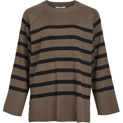 Object Collectors Item Ester Pullover (23040846-Morel/StripesBlack) Object Collectors Item Ester Pullover (23040846-Morel/StripesBlack)