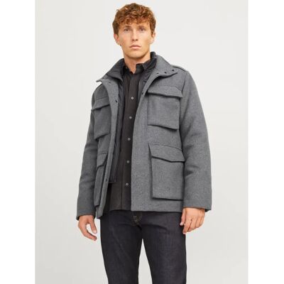 Jack & Jones Jprccalex Wool Blend Field Jacket Sn (12259033) - grey melange Jack & Jones Jprccalex Wool Blend Field Jacket Sn (12259033) - grey melange
