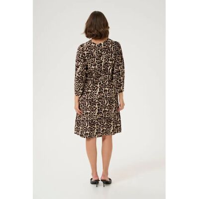 KAFFE Pedra Leopard Print Knie-Langes Kleid - Kleid KAFFE Pedra Leopard Print Knie-Langes Kleid - Kleid