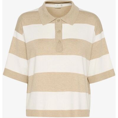 KAFFE - Trikot kaLizza Polo Knit - Beige - Kleidung KAFFE - Trikot kaLizza Polo Knit - Beige - Kleidung