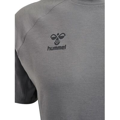Hummel Gris Modèle Coupe Confortable T-shirt Sport - Publicité Hummel Gris Modèle Coupe Confortable T-shirt Sport - Publicité