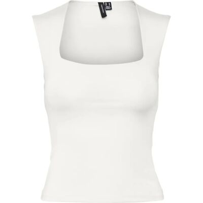 Vero Moda - Top vmMillion SL Square Neck Jrs NO - Weiß 38/40 - Top Vero Moda - Top vmMillion SL Square Neck Jrs NO - Weiß 38/40 - Top