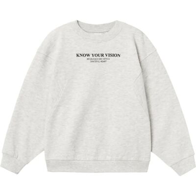 Name It Nkfnakonni Lys Grå Melange Sweatshirt - Sweaters Name It Nkfnakonni Lys Grå Melange Sweatshirt - Sweaters