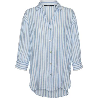 Vero Moda - Vmollie 34 Chemise Wvn - Bleu 42/44 - Chemise Vero Moda - Vmollie 34 Chemise Wvn - Bleu 42/44 - Chemise