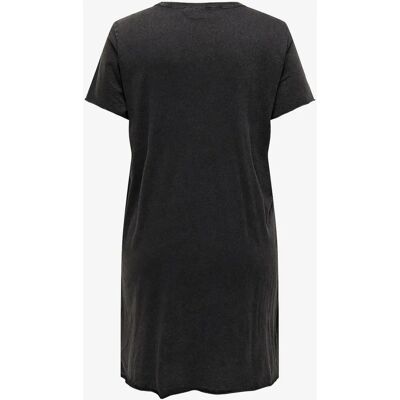 Carmakoma - Modell: carLucy Life SS T-shirt Dress Jrs - Svart - Kjole Carmakoma - Modell: carLucy Life SS T-shirt Dress Jrs - Svart - Kjole