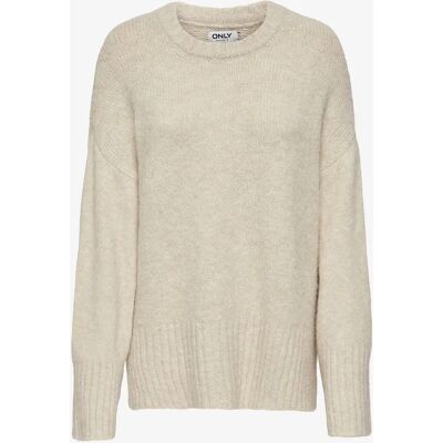 Only Maggie Life LS Løst Beige T-shirt - Top Only Maggie Life LS Løst Beige T-shirt - Top