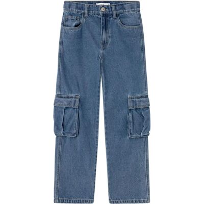 Name It NKMRYAN ST CARGO Jeans 5910-ZD - Medium Blue Denim - Jeans Name It NKMRYAN ST CARGO Jeans 5910-ZD - Medium Blue Denim - Jeans