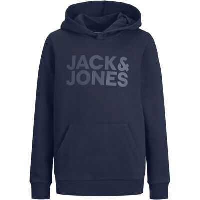 JACK & JONES Dzieci Hoodie Logo - Sweter z Kapturem Casual JACK & JONES Dzieci Hoodie Logo - Sweter z Kapturem Casual