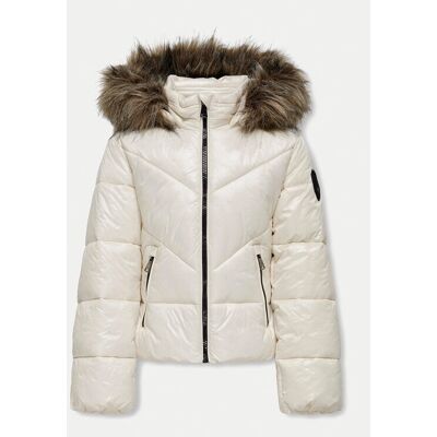 Kids Only Birch Off-white Ecru 152 Winterjacke - Winterjacke Kids Only Birch Off-white Ecru 152 Winterjacke - Winterjacke