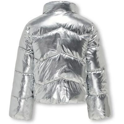 Kids Only KogPearl Zilveren Pufferjacke - Winterjas Kids Only KogPearl Zilveren Pufferjacke - Winterjas