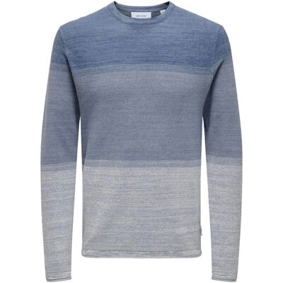 Only & Sons Blau FELIX Pullover R-Neck Casual - Pullover Only & Sons Blau FELIX Pullover R-Neck Casual - Pullover