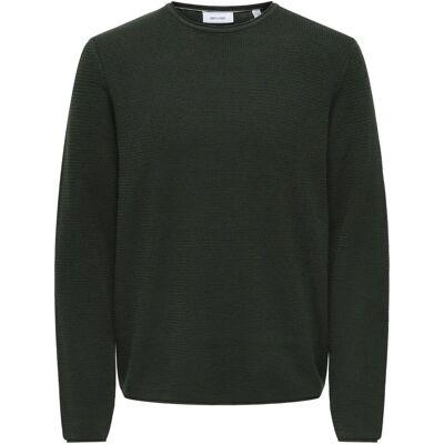 Pull en coton vert pour homme Only & Sons - Pull Pull en coton vert pour homme Only & Sons - Pull