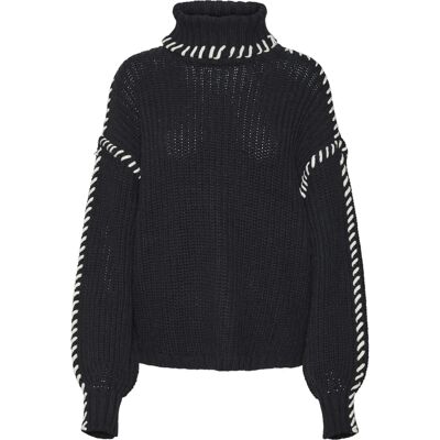 Vero Moda - Schwarz - Vmnewcream Ls Rollneck Pullover - Pullover Vero Moda - Schwarz - Vmnewcream Ls Rollneck Pullover - Pullover