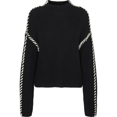Vero Moda - Pullover vmNewcream LS Funnelneck Pullover B - Svart 42/44 Kvinne Vero Moda - Pullover vmNewcream LS Funnelneck Pullover B - Svart 42/44 Kvinne