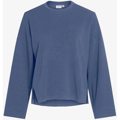 Vila - Collegepolo viReflecti Crew Neck L/S - Blå - Sweatshirt Vila - Collegepolo viReflecti Crew Neck L/S - Blå - Sweatshirt