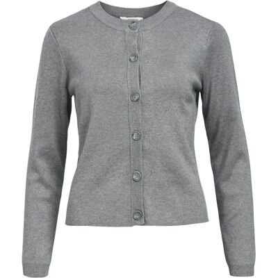 Object Ester Sli L/S Knit - Grå - Tröja Object Ester Sli L/S Knit - Grå - Tröja